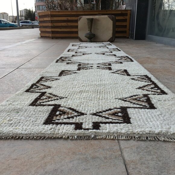 X-Long Oushak (Turkish) Runner Rug (Vintage) 2.3x10.6 - Picture 2 of 9